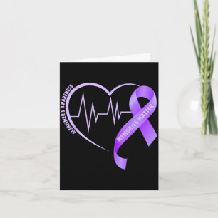 Memories alzheimer’s awareness purple ribbon card