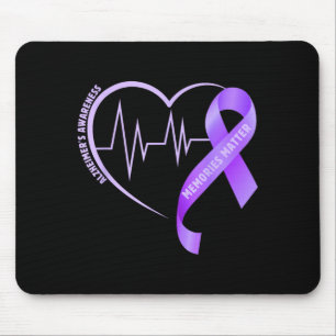 Memories alzheimer’s awareness purple ribbon mouse mat