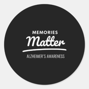 Memories alzheimer's awareness  classic round sticker