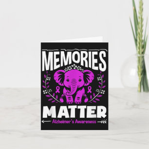 Memories alzheimer's awareness support elephant  card