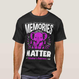 Memories alzheimer's awareness support elephant T-Shirt