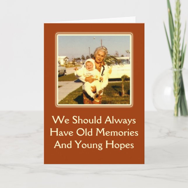 Memories and Hopes Birthday Greeting Card (Front)
