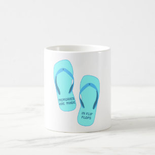 Memories are made in flip flops, summer design  coffee mug