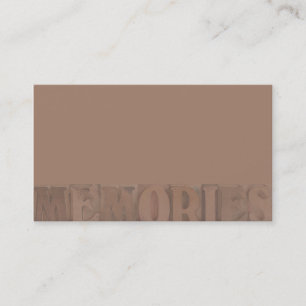 memories business card