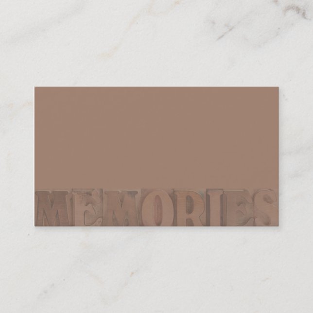 memories business card (Front)