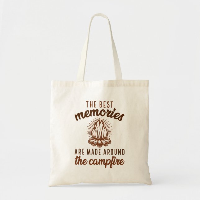 Memories Campfire Tote Bag (Front)