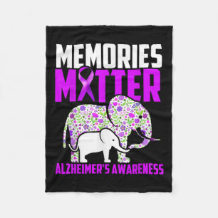 Memories _ Heimer´s Awareness Elephant Fleece Blanket