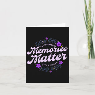 Memories Heimers Awareness Month Purple Flower Card
