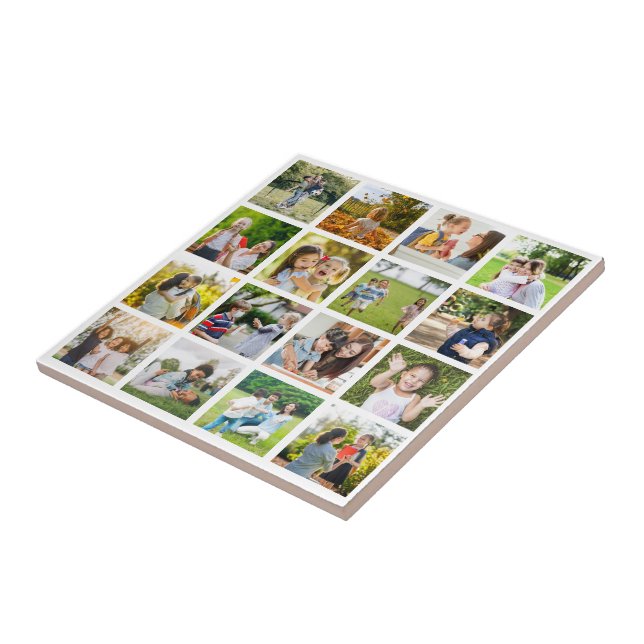 Memories in Motion: Customisable 16 Photo Collage Tile (Side)