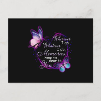 Memories Keep Me Near To You Announcement Postcard