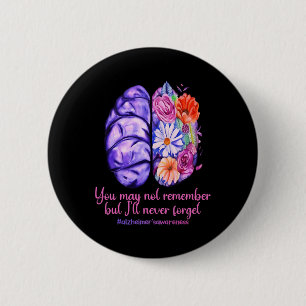 Memories Matter Alzheimer Purple  Alzheimer's Awar 6 Cm Round Badge
