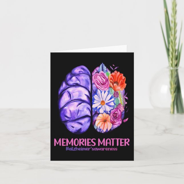Memories Matter Alzheimer Purple  Alzheimer's Awar Card (Front)