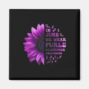 Memories Matter Alzheimer Purple  Alzheimer's Awar Magnet