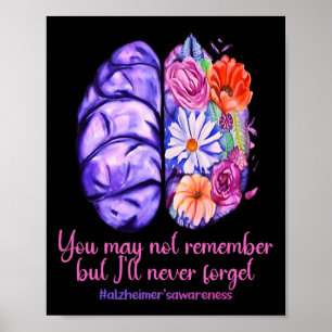 Memories Matter Alzheimer Purple Alzheimer's Awar Poster