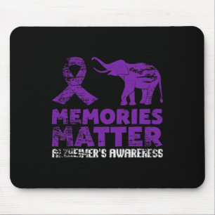 Memories Matter Alzheimer - Purple Elephant 1 Mouse Mat