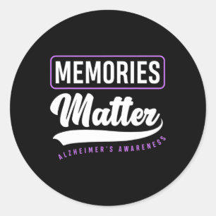 Memories Matter Alzheimer Supporter Alzheimer's Aw Classic Round Sticker