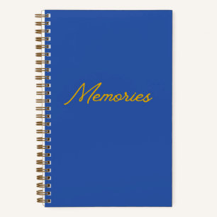 "Memories" Memory Journal In Blue & Gold