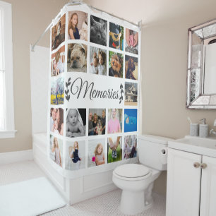 Memories Modern 22  Photo Collage Shower Curtain