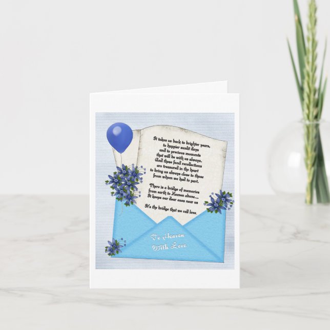 Memories Note card Blue (Front)