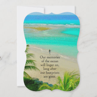 Memories Of Beach Walks /beautiful Caribbean water Card
