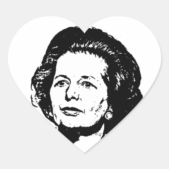 Memories of Margaret Thatcher Heart Sticker (Front)