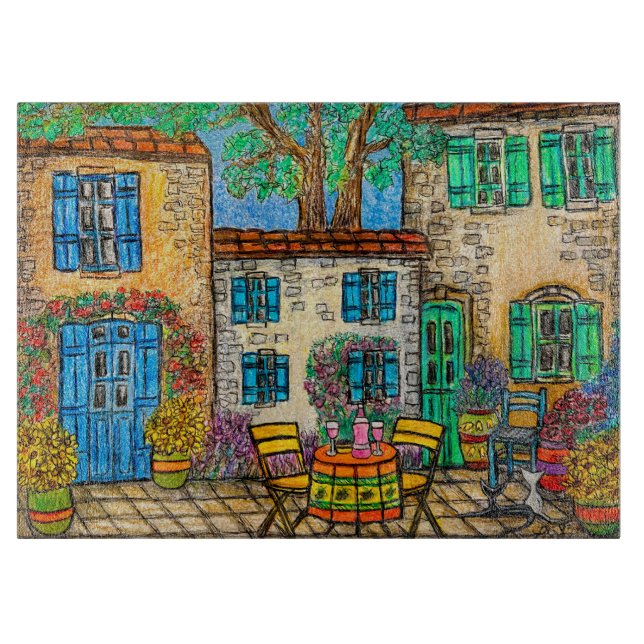 Memories of Provence Cutting Board (Front)