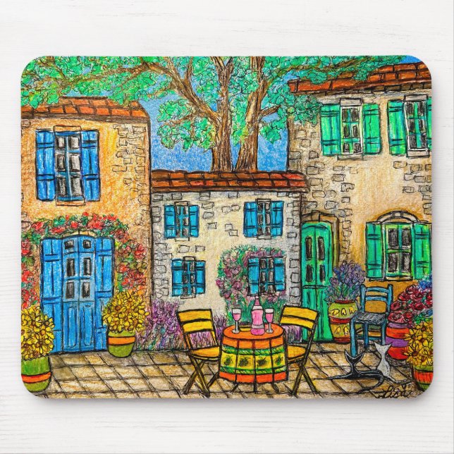 Memories of Provence Mouse Pad by Lisa Lorenz (Front)