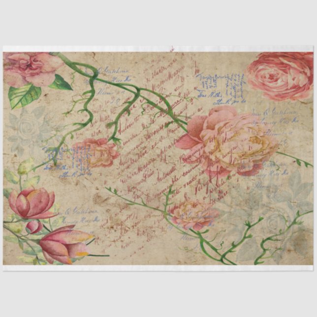 Memories of Red Magnolia Tissue Paper (Front)