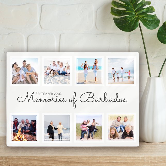 Memories of Vacation Photo Collage Keepsake Plaque (Creator Uploaded)