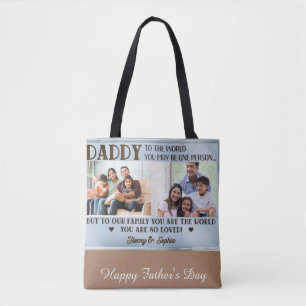 Memories on the Move: Happy Father's Day Custom Co Tote Bag