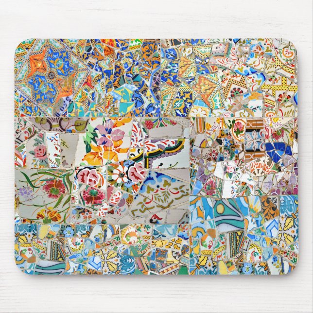 Memories. Park Güell. Great Mosaic. Part 1. Mouse Mat (Front)