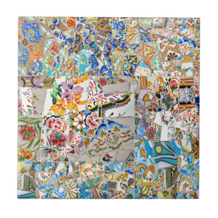 Memories. Park Güell. Great Mosaic. Part 1. Tile