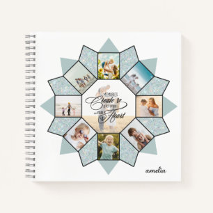 Memories Photo Collage Sea Glass ID1016 Notebook