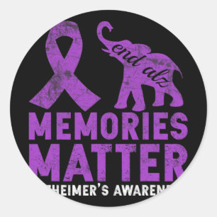 Memories Problem Heimerheimer - Purple Elephant Classic Round Sticker