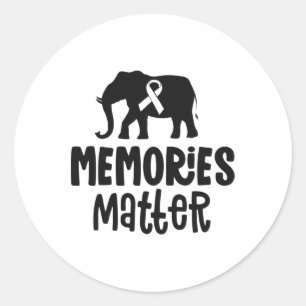 Memories Problem Heimerheimer Shirt Purple Ribbon Classic Round Sticker
