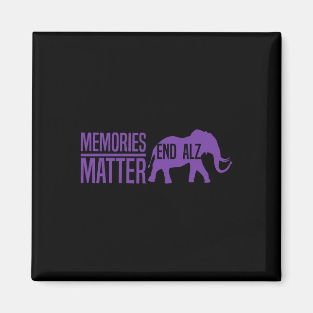 Memories Problem Purple Elephant And Text Heimerhe Magnet (Front)