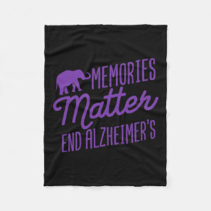 Memories Problem Purple Elephant Fleece Blanket
