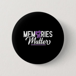 Memories Problem Purple Ribbon Dementia Warrior 6 Cm Round Badge