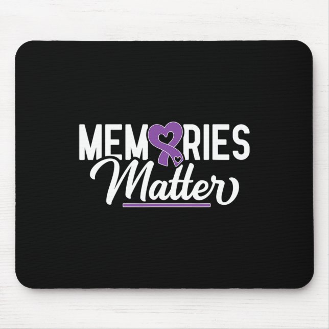 Memories Problem Purple Ribbon Dementia Warrior  Mouse Mat (Front)