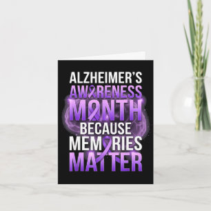 Memories purple ribbon alzheimer’s awareness month card
