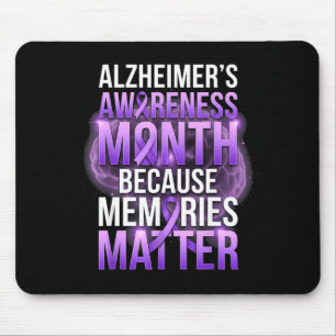 Memories purple ribbon alzheimer’s awareness month mouse mat