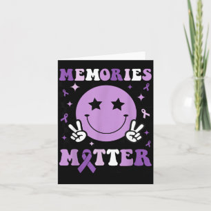 Memories Purple Ribbon Alzheimers Awareness Card