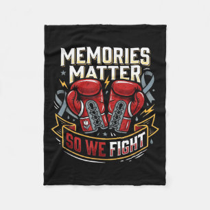 Memories so we fight boxing parkinson's awareness fleece blanket