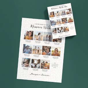 Memories With You   11 Photo Collage Keepsake Jigsaw Puzzle