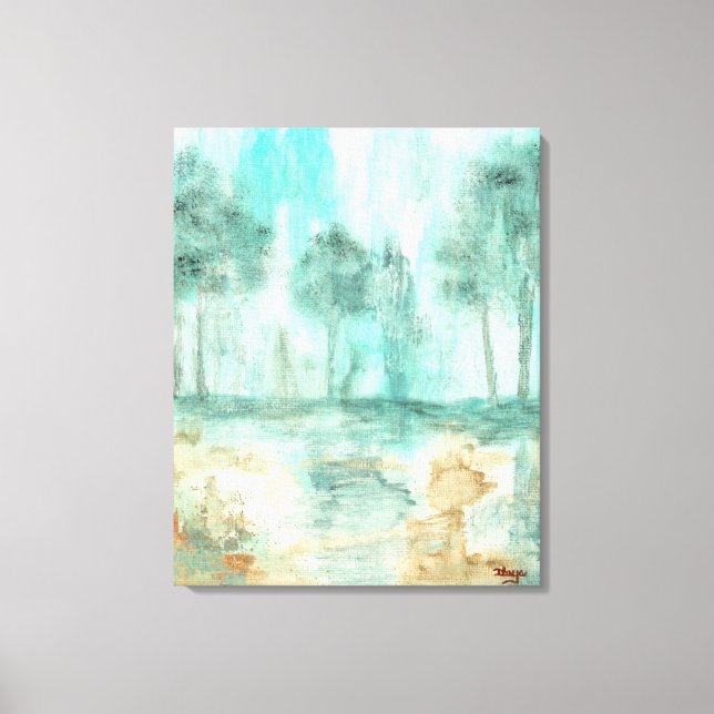 Memory,Abstract Landscape Trees Art Painting Canvas Print (Front)