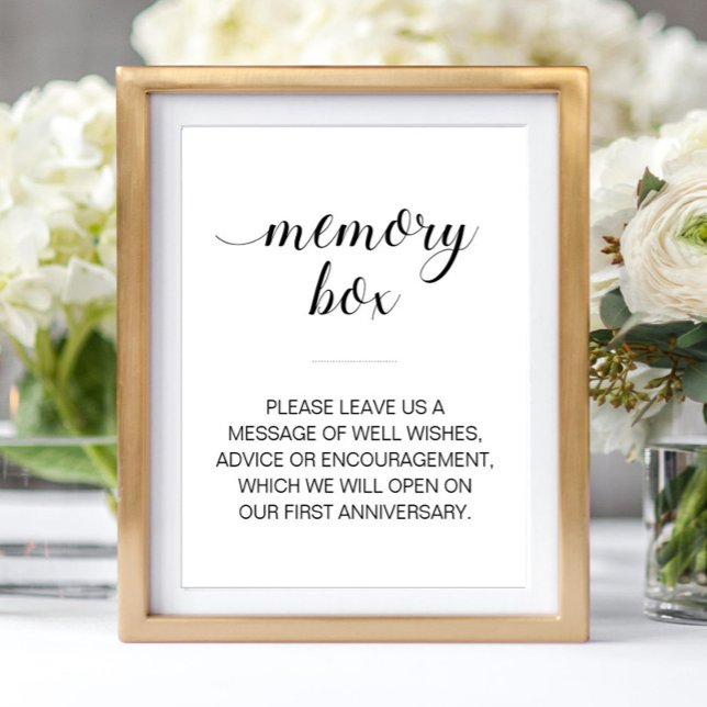 Memory Box Guest Book Leave Message Wedding Sign (Creator Uploaded)