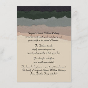 Memory Eternal - Bereavement Thank You Notecard