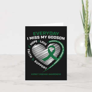 Memory Gifts Miss My Godson Kidney Disease Awarene Card