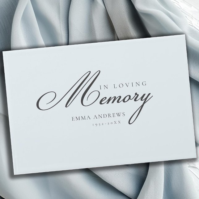 Memory "In Loving memory" Light-Blue Guest Book (Creator Uploaded)