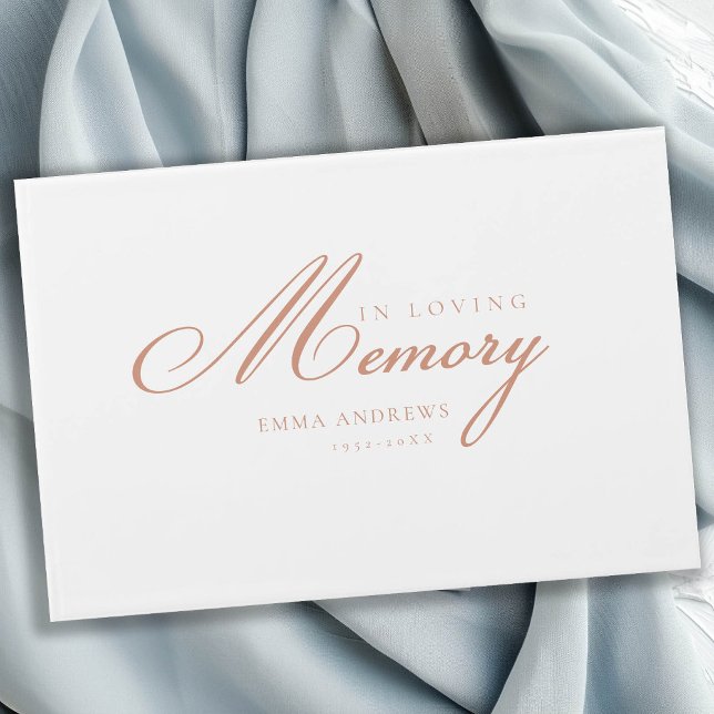 Memory "In Loving memory" White Guest Book (Creator Uploaded)